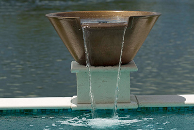 Copper water bowl from Seaway Pools