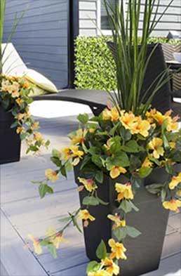 Faux flowers sourced from Seaway Pools & Hot Tubs Outdoor Living offering