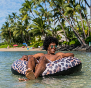 Floatie Leopard Print Jumbo Pool Tube