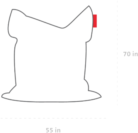 Fatboy Original Outdoor Bean Bag sizing