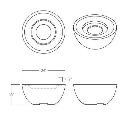 Orion Fire Feature outdoor fire pit bowl