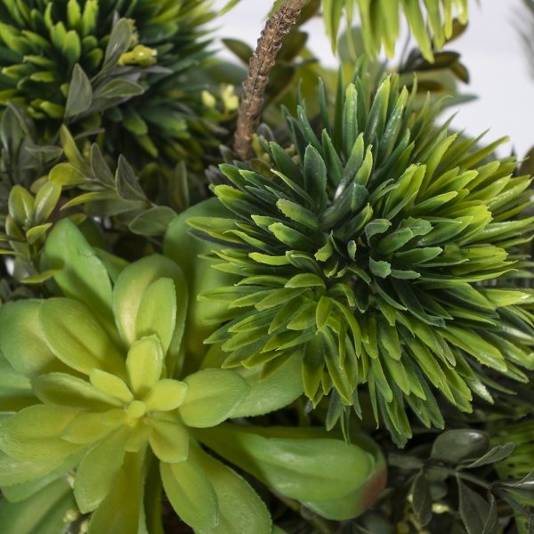 Cycas & Greens Centerpiece in faux floral Pot