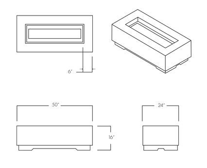 Titan 50 Fire Feature Outdoor Fireplace