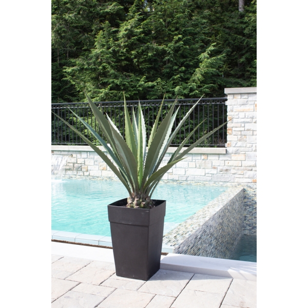 faux agave planter