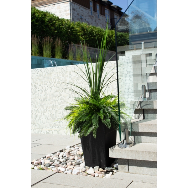 faux grass planter