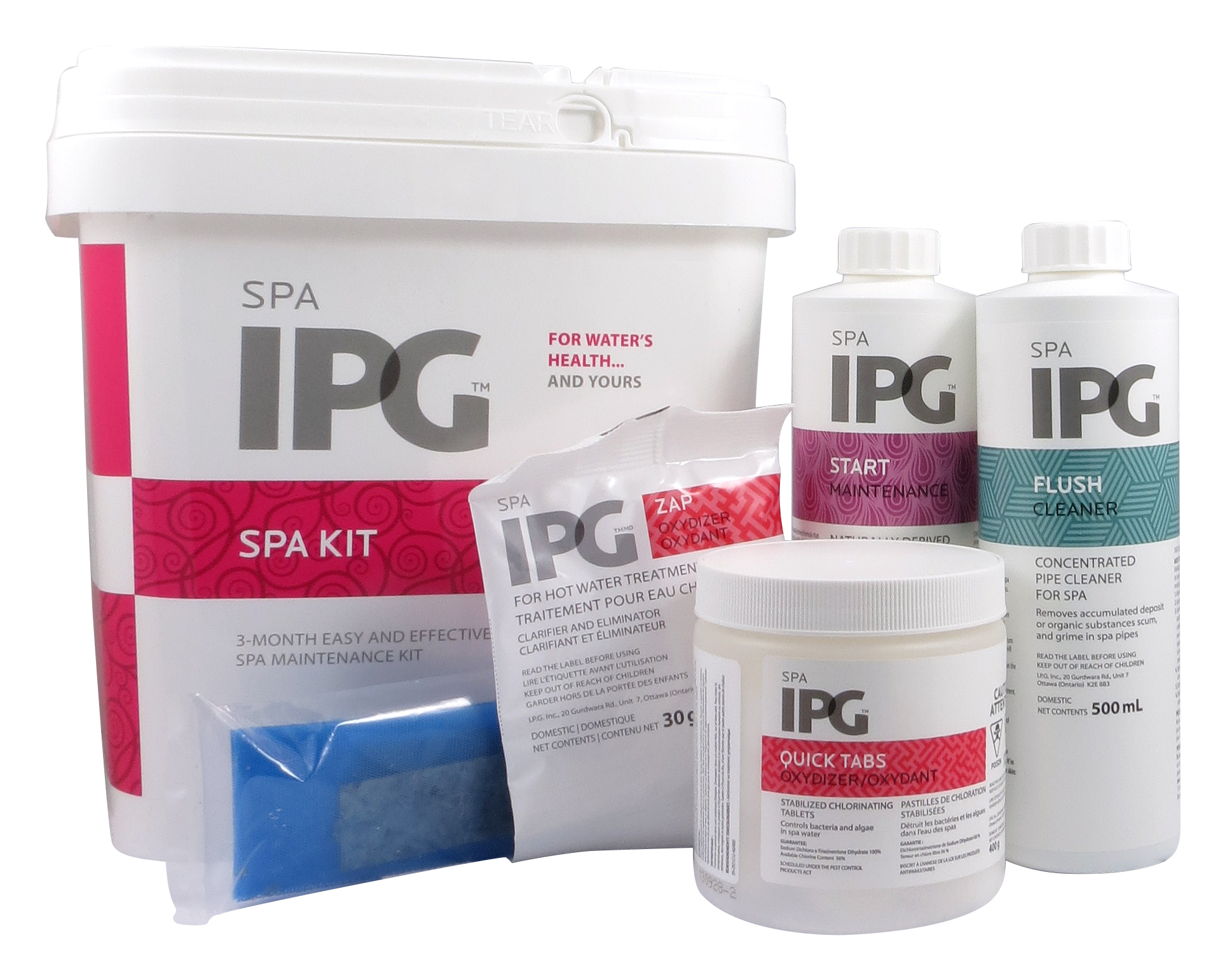 IPG Spa Kit 3 month hot tub water maintenance kit