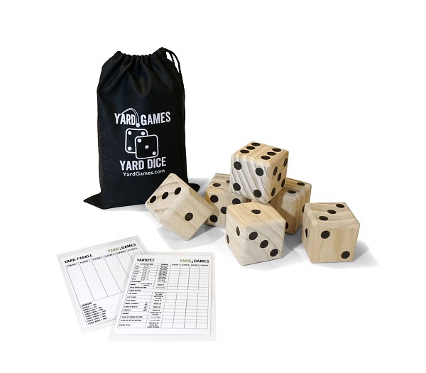 Large Wooden Dice Set with Scorecards