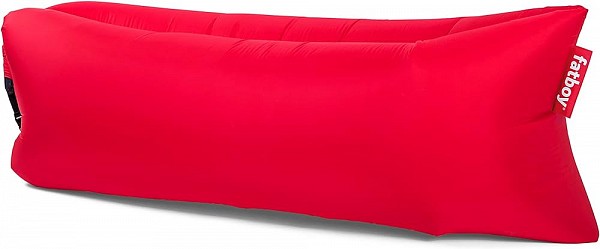 Fatboy LAMZAC 2.0 inflatable chair for outdoor activity with red and orange colours