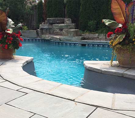 In-ground pool and landscape design in Toronto.