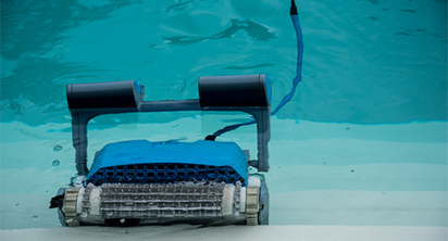 Robotic pool cleaner suited for any pool type.