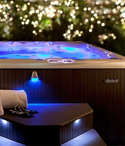 Beachcomber hot tubs for sale on display in Toronto.