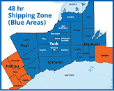map of shipping zone