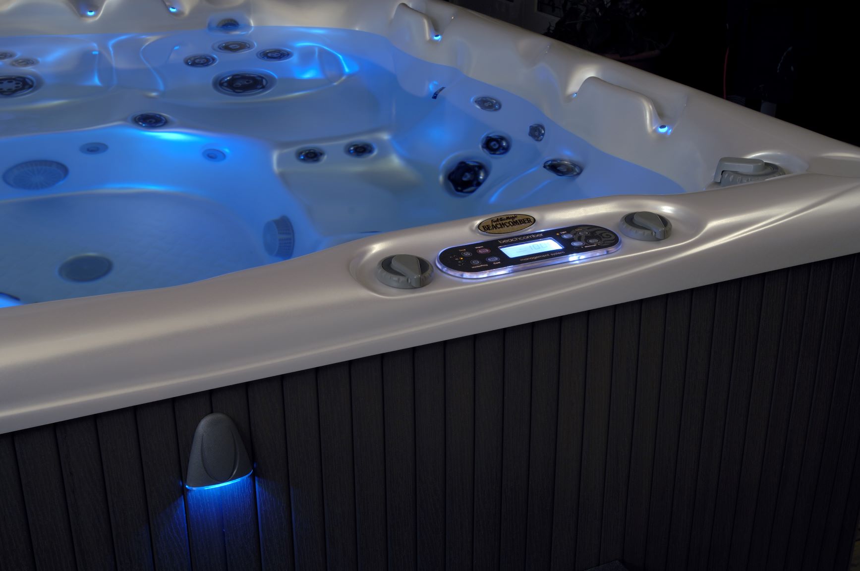 Beachcomber hot tub being powered up