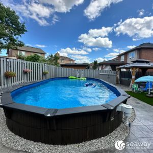 semi inground pool